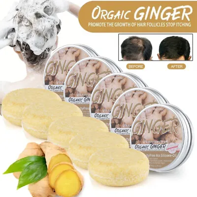 Ginger Hair Regrowth Shampoo Bar Stimulates Hair Growth Soap Hair Loss Treatment • £7.45