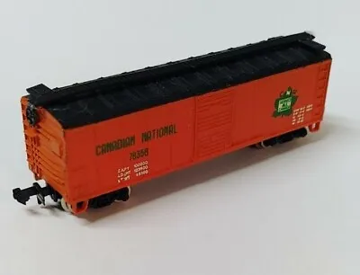 Model Power N Scale # 3435 Canadian National 78356 Box Car Orange Yugoslavia VTG • $12.40