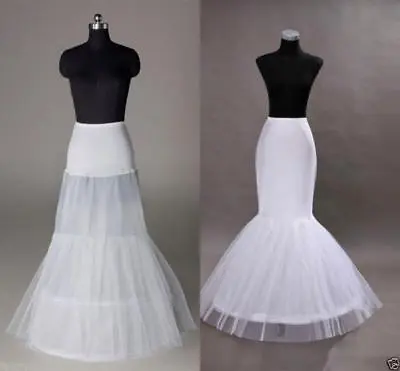  2-Hoop Fishtail Mermaid Wedding Dress Petticoat Bride Underskirt Prom Stock UK~ • £16.32