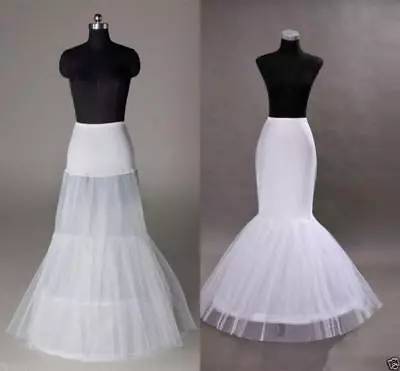 Fishtail Mermaid Wedding Dress Petticoat Bride Underskirt Prom Stock Crinoline • £13.48