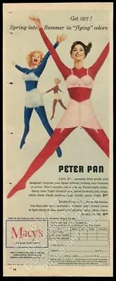 1957 Peter Pan Lingerie 3 Women Pink Blue Bra Girdle Photo Vintage Print Ad • $29.97