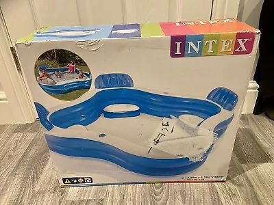 Intex Swim Centre Family Lounge Pool 229x 229x 66cm - White/Blue (NEW UNOPENED) • £39.99