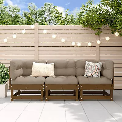 Tidyard 3 Pcs Garden Sofas Set Pallet Furnitures Set Patio Corner Sofa With H9S3 • £204.82