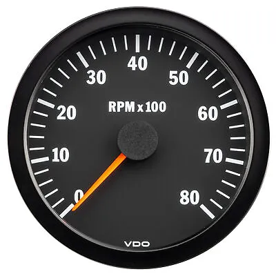 VDO Vision Range Tachometer (0-8000 RPM 100mm Dia) For 4 6 8 Cylinder Engines • $158.85