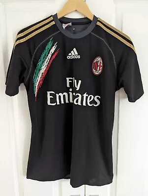 Men's Adidas 2013-14 AC Milan Black Formotion Training Shirt - UK Size Small • £25