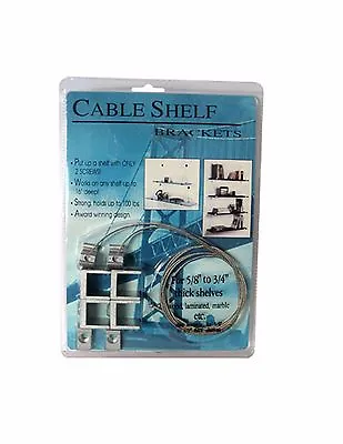 Cable Shelf Bracket For 5/8 -3/4  Thick Shelf Up To 16  Deep With 2 Screws • £19.28