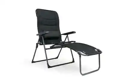 Vango Hampton Recliner Chair Footrest Camping Reclining Lounger Grey Black • £34.99