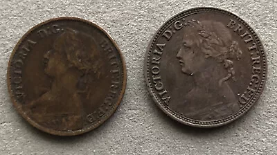 F274 - Two Victoria Farthings - 1860/1874 • £2.99