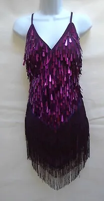 Latin Jive Rumba Samba Salsa Cha Cha Tango Waltz Ballroom Dance Dress Size 10/12 • £29.99