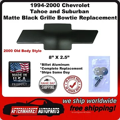 1994-2000 Chevrolet Tahoe & Suburban Matte Black Bowtie Grille Emblem 96017KM • $79.99