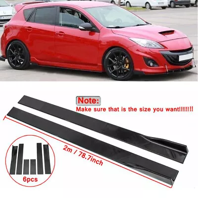 78.7  Side Skirts Splitter Rocker Panel Lip Diffuser For Mazda 3 Speed Hatchback • $45.98