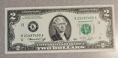 1976 2 Dollar Note Rare Bicentennial Uncirculated Free US Shipping  • $8