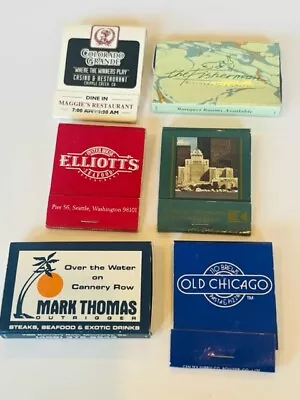 Match Holder Matchbook Vtg Advertising LOT Elliotts Seattle Burlingame Canada 24 • $15.91