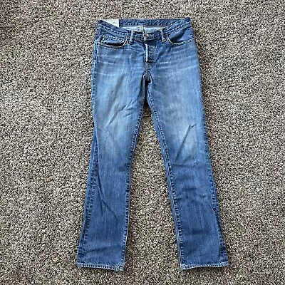 Abercrombie & Fitch Jeans Mens 33x32 The A&F Slim Straight Med Wash Button Fly • $21.95