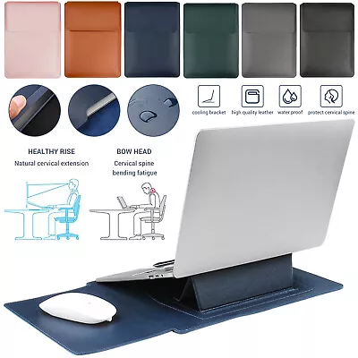 £12.21 • Buy Leather Laptop Sleeve Bag Stand Case For MacBook Pro/Air 11 13.3 14 15.4 16-inch