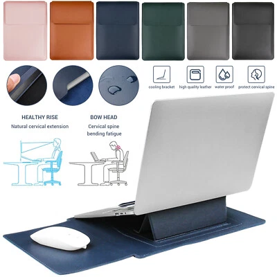£12.21 • Buy Leather Laptop Sleeve Bag Stand Case For MacBook Pro/Air 11 13.3 14 15.4 16-inch