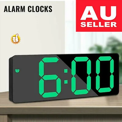 $15.32 • Buy Alarm Clock Led Display Digital Mirror Alarm Clock Battery/Plug-In Alarm Clock E