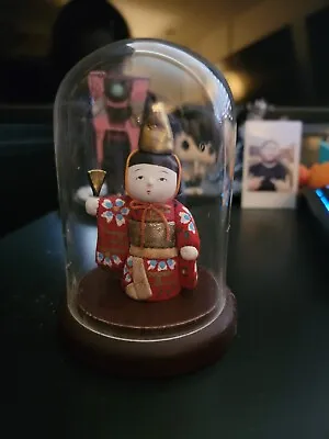 Vintage Geniune Japanese Geisha Doll In Glass Dome Made In Occupied Japan • $30