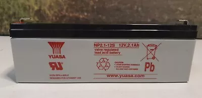 New REPLACEMENT YUASA NP2.1-12 12V 2.1Ah / 2.3Ah Battery For ACCENTA 8 ALARM • £16.99