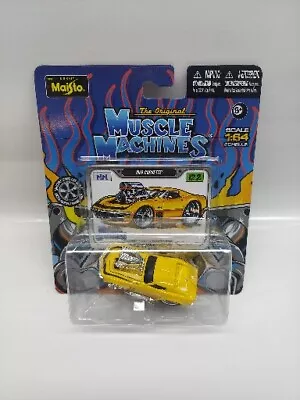 The Original Muscle Machines 1:64 Die Cast Car - Yellow 1969 Corvette 12.2   • $27.99