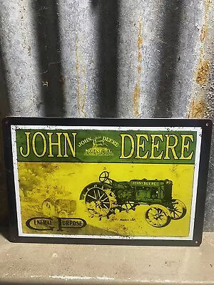 John Deere Vintage Tractor Tin Sign Man Cave Collectable Shed Gift  • $30