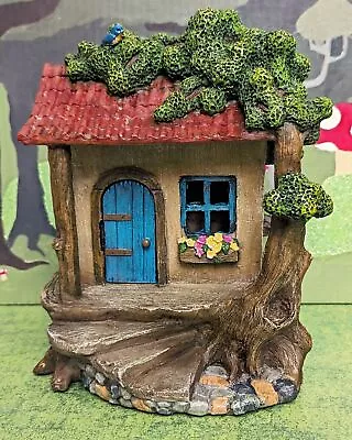 Miniature Rustic House Hinged Door Woodland Knoll Collection Fairy Gnome Garden • $38.95