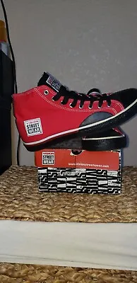  Vision Street Wear Men's Canvas Hi Top Retro RED Skate Shoe Size US 9 NEW • $225