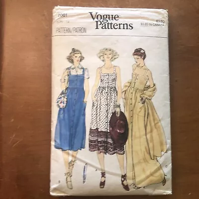 Vintage 1980s Vogue Pattern 7081 Dresses Complete • $8.55