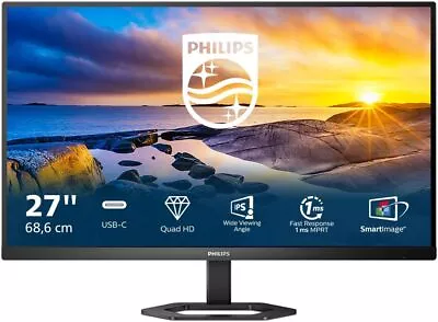 Philips 27E1N5600AE 27 Inch QHD Monitor IPS 75Hz 1ms USB-C 65w Speakers 2560 • £179.99