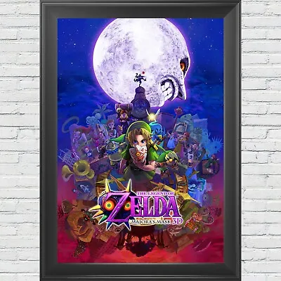 The Legend Of Zelda Majora's Mask 3D Cover Art Poster 12 X18  Nintendo 64 • $9.99