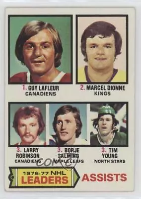 1977 Topps Marcel Dionne Tim Young Guy Lafleur Larry Robinson Borje Salming HOF • $1.68