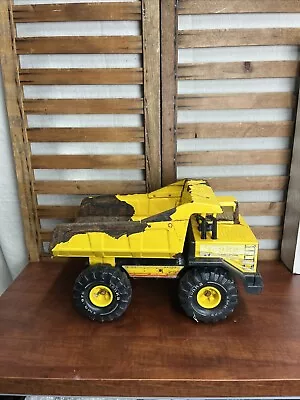 Vintage 80s Mighty Tonka XMB-975 Loader Metal Dump Truck Yellow Turbo • $12.50