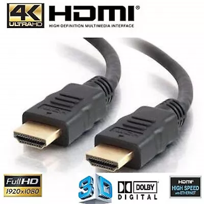GOLD Plated 1080P HDMI Male-Male HDMI Cable Lead Smart HD TV 3D 10M15M Uk • £22.95