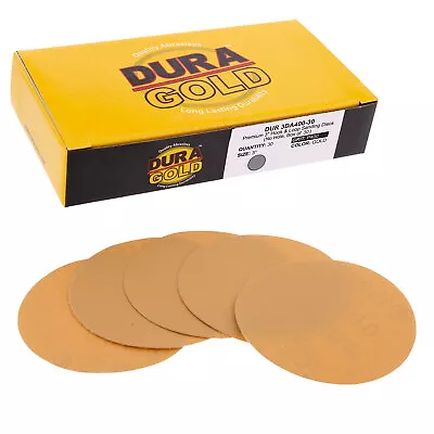 400 Grit 3  Gold Hook & Loop Sanding Discs DA Sanders - Box Of 40 Sandpaper • $9.99