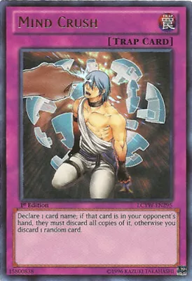 Yugioh! MP Mind Crush - LCYW-EN295 - Ultra Rare - 1st Edition Moderately Played • $2.94