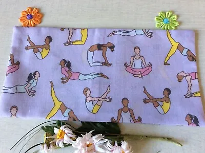 Yoga Eye Pillow Lavender Filled Yoga Postures Print Meditation Relaxation  • £6.75