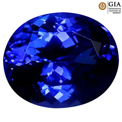 GIA Certified 7.39 Ct AAAA+ Pleasant Oval (13 X 11 Mm) Natural D'BLOCK Tanzanite • $2965.99