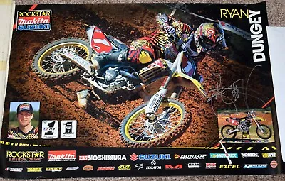 RYAN DUNGEY #1  Signed Rockstar Suzuki Poster 4-Time SX Champion • $59.99