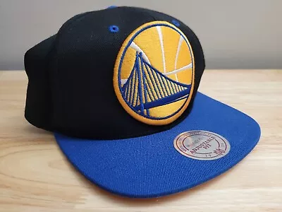 Golden State Warriors Snapback Hat Mitchell & Ness RARE. WORN ONCE! • $9.49