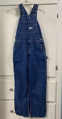 Round House Bib Overalls Made In USA Blue Denim Men’s Size 36x32 • $30