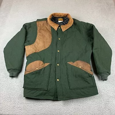 Woolrich Field Jacket Men’s 2XL Long Green Quilted WOOL Shooting Hunting • $84.05