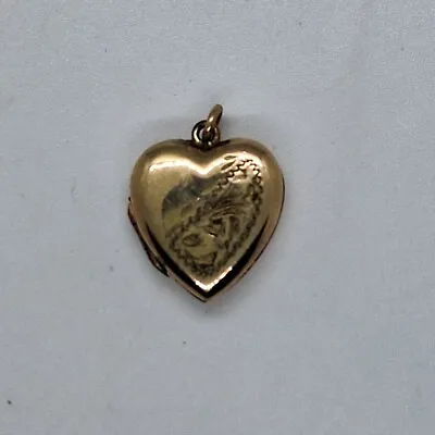 Vintage 14k Rolled Gold Heart Shaped Locket Unbranded  • $37.50