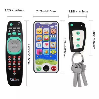 Educational + Fun Toy Children Mobile Phone Toy Car Key Remote Control Baby Toy • £15.59