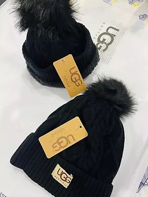 NWT Ugg Australia Cable Knit Winter Hat Beanie New One Size Black. Price For 1 • $19.99