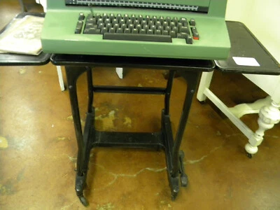 $185 • Buy Antique Black Typing Typewriter Stand Table Two Drop Leaves And Foot Pedal