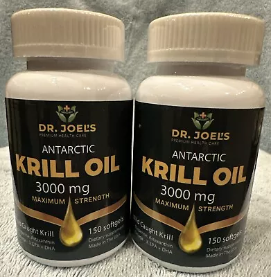 Dr JOEL's Antarctic Krill Oil  3000mg 150 Softgels -Made In The USA • $14.99