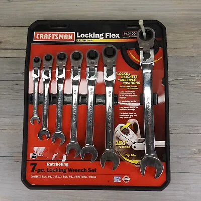 Vintage Craftsman 7pc SAE Locking Flex Ratcheting Combination Wrench Set USA • $179.99