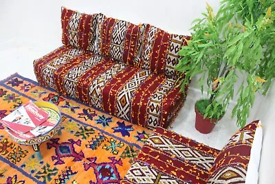 Moroccan Floor Sofa Moroccan Floor Couch Set Of Floor Sofa Pillows Pouf • $750