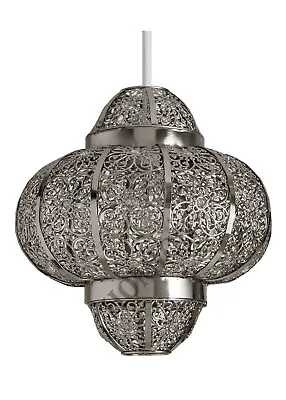 Chandelier Style Ceiling Light Shade Droplet Pendant Acrylic Crystal Bead Luxury • £26.99