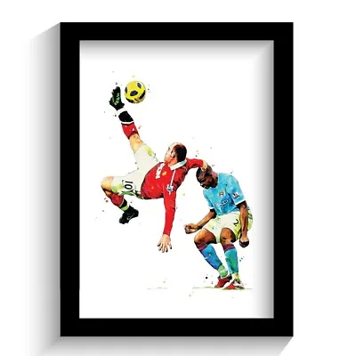 Manchester United - Wayne Rooney - Man Utd - Framed Print Poster Picture! • £15.99